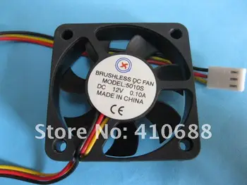 

200 Pcs Brushless DC Cooling Fan 12V 5010S 7 Blades 50x50x10mm 3pin Sleeve-bearing