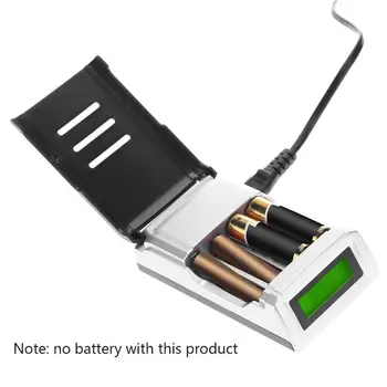 

LCD Display with 4 Slots Smart Battery Charger for AA/AAA Batteries