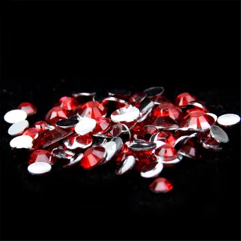

2MM 3MM 4MM 5MM 6MM Bling DIY Red Color Resin Rhinestones Hand Craft Loose Flatback Resin Stone Garment&Nail Arts Decoration
