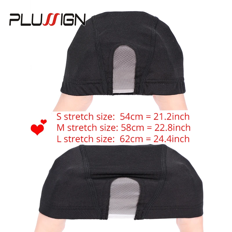 Small Medium Large Size U Part Dome Mesh Cap Strechable Wave Cap Hairnet Mono Lace Caps Plussign Dome Cap For Wig Making 1Pcs