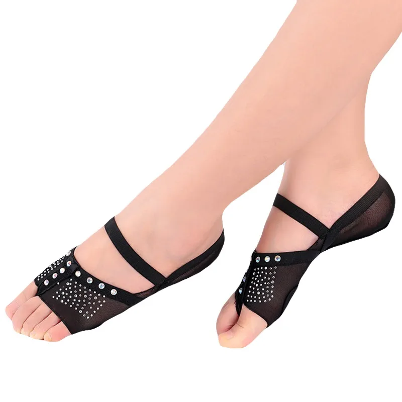 

Belly Dance Shoes Accessories Heel Protector Ballet Dance Socks Belly Women Dancing Foot Thong Toe Pad Half Shoes 2019