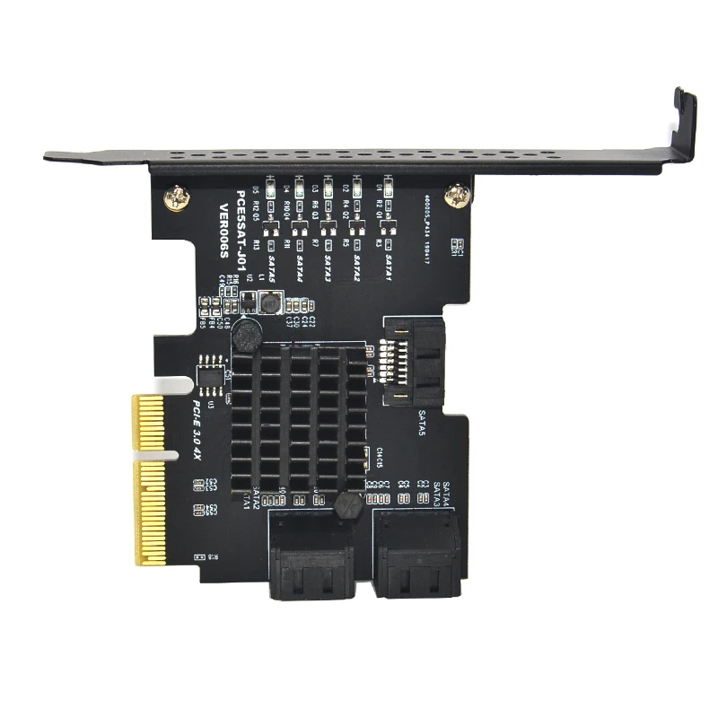 Плата расширения PCI Express/PCI E/PCIE/PCI E SATA 3 PCIE контроллер 6 Гбит/с 5 портовые карты 0 X4