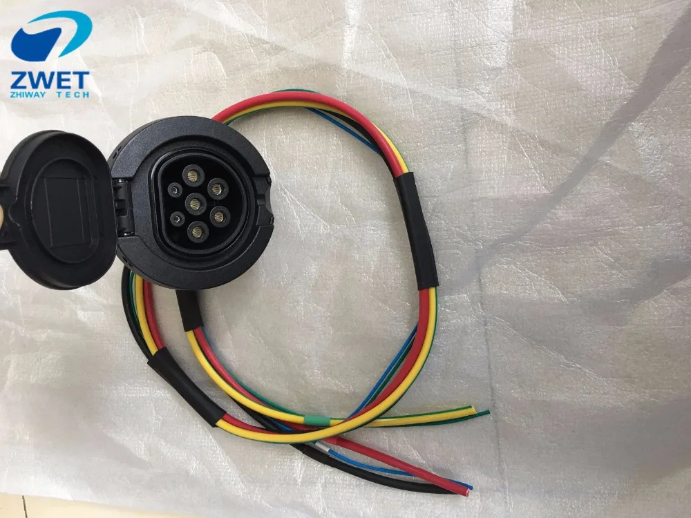 

ZWET EV IEC62196charging Socket 2A Type2 European standard EV charging Type 2 connector for without socket For 32A cable 1 m