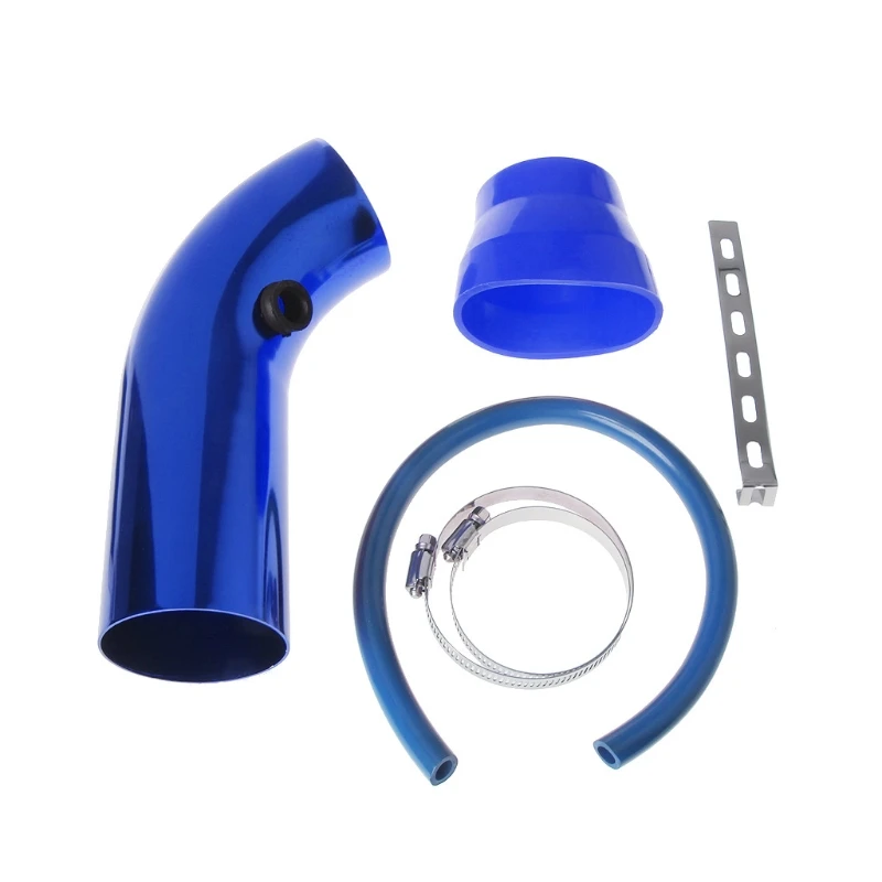 Универсальный " автомобильный комплект для подачи холодного воздуха, Индукционная труба, фильтр, система подачи холодного воздуха для TT 1,8 T mit 225 PS, воздухозаборный шланг - Цвет: Синий