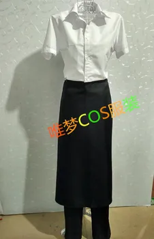 

[STOCK]2018 Hot Anime Blend S Akizuki Maid Work Uniform Shirt+Pants+Apron Cosplay Costume Unisex For Halloween Free Shipping New