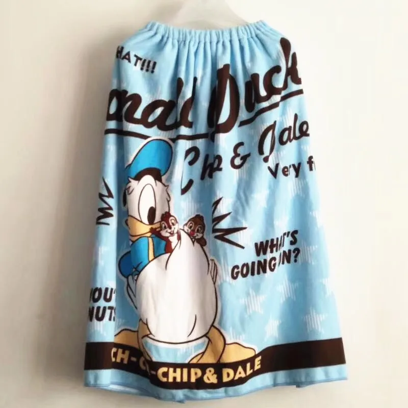 Дисней мультфильм Микки Минни Маус леди для женщин взрослых детей банный халат девочек мальчиков банное полотенце обёрточная юбка для душа