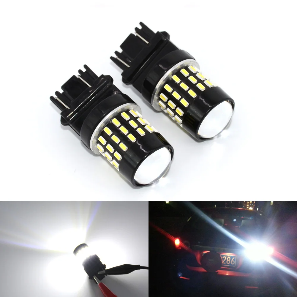 Buy 2pcs Super Bright White 3157 3157A 3014 54SMD Lens