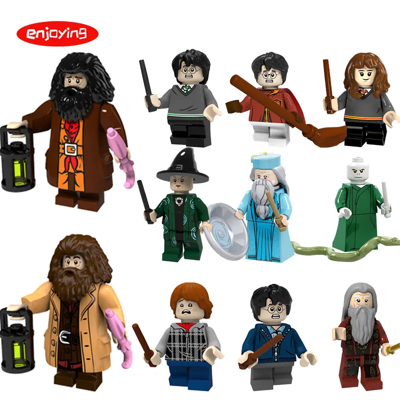 

LEGOing Harri Potter Figures Hermione Rubeus Hagrid Dumbledore Compatible with legoing Building Blocks Gifts for Children Toys