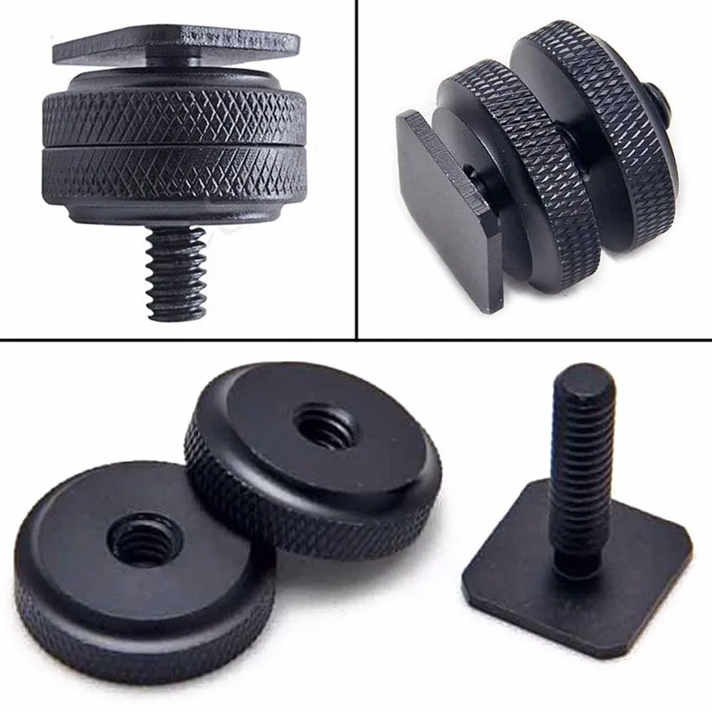 DSLR Camera Tripod Screw Converter Adapter Double Layer 1/4 20 Tripod