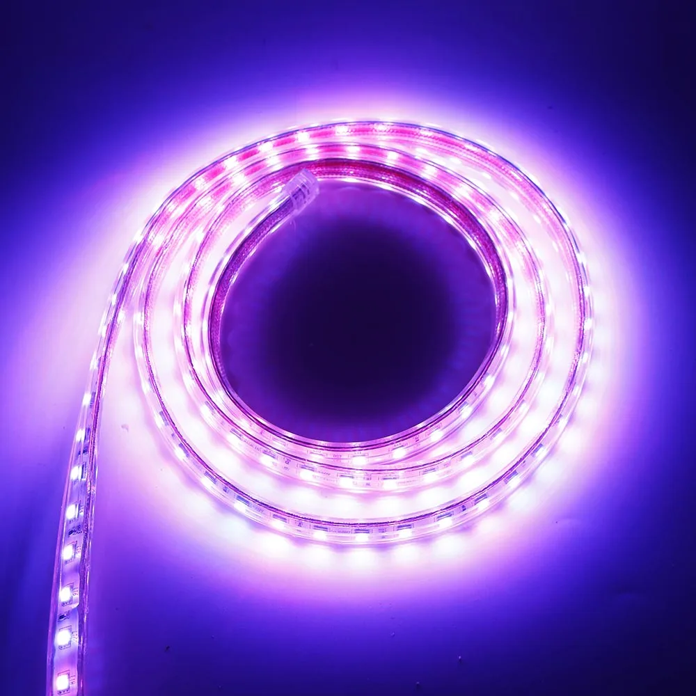 #Best 5050 Led strip SMD Epistar 220V EU cord 1M 2M 5M 20M 25M 60leds m IP67 8 Colors light kitchen Fish tank Garden decor IL