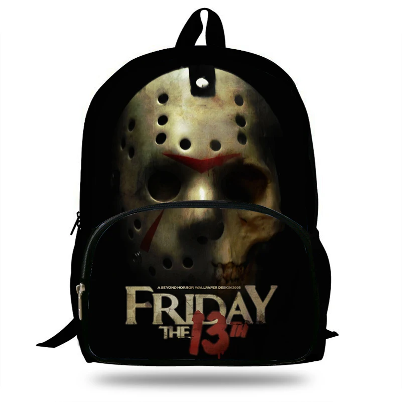 

New Arrival High Quality Friday The 13th Mast Print Backpacks boys Schoolbag for Teenager Girls Laptop Backpack