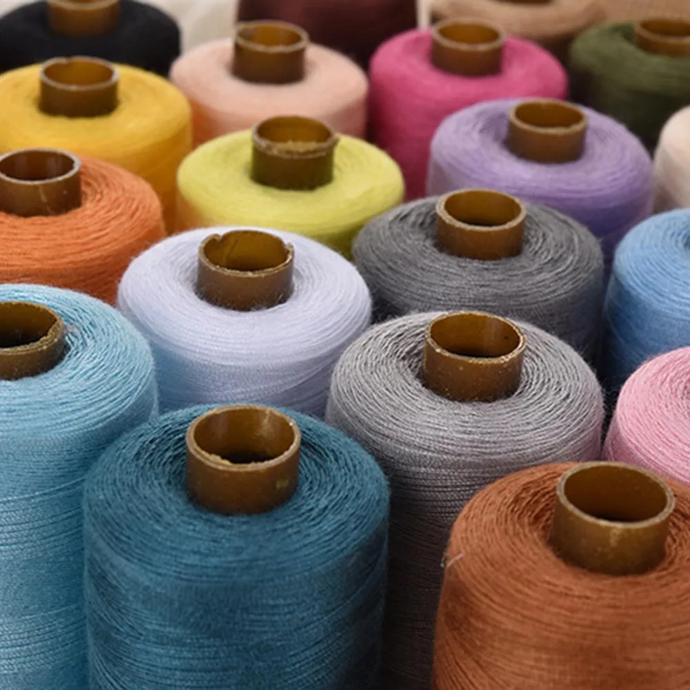 Швейная нить 24 цвета 1000 ярдов полиэстер DIY швейный набор для ручной иглы для швейной машины TT-best