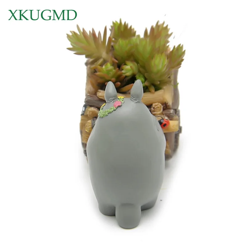 Modern Cartoon Succulent Planter Pot Resin Creative Crafts Cute Totoro Flower Pot Home Decorations Beldam Jiji Couple Cat Vase