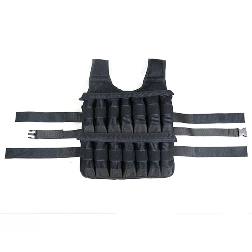 5 kg 20 kg 60 kg di Carico Weighted Vest Guantoni Da Boxe Formazione Esercizio Regolabile Nero Giacca Crossfit Swat Sanda Sparring Peso maglia