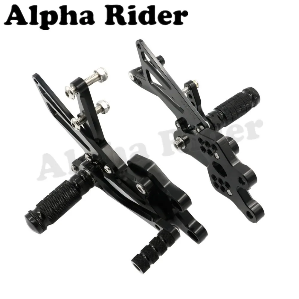

Black Motorcycle Racing CNC Billet Adjustable Rearsets Footrest Foot Pegs Rear Sets for Kawasaki ZX-10R 04-05 ZX10R 2004 2005