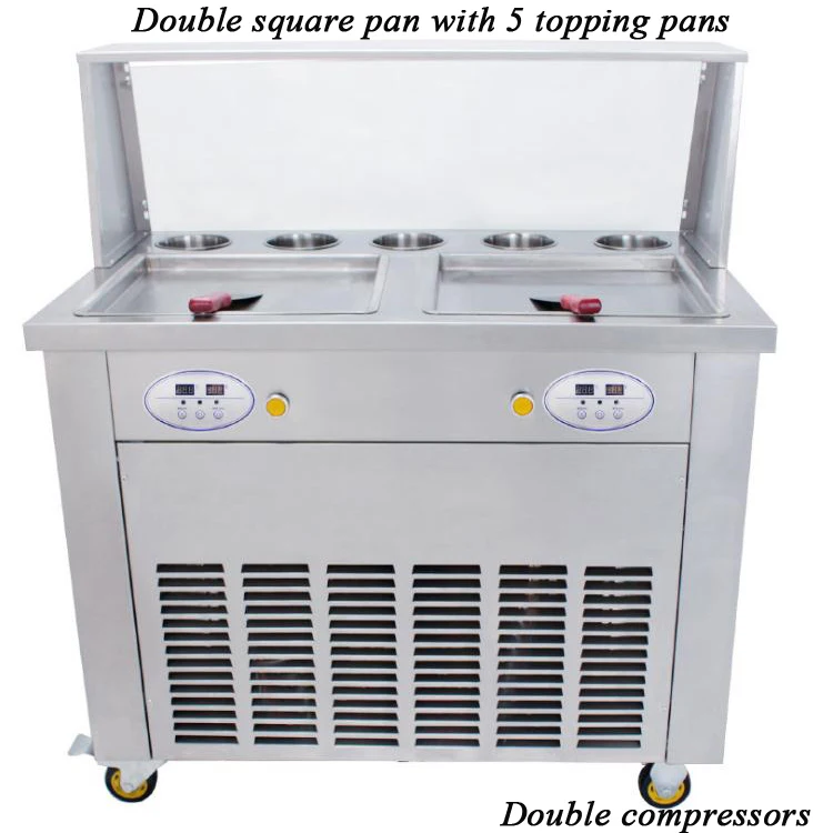 75Kg R410a or R22a adjustable thailand fry ice cream machine fried ice