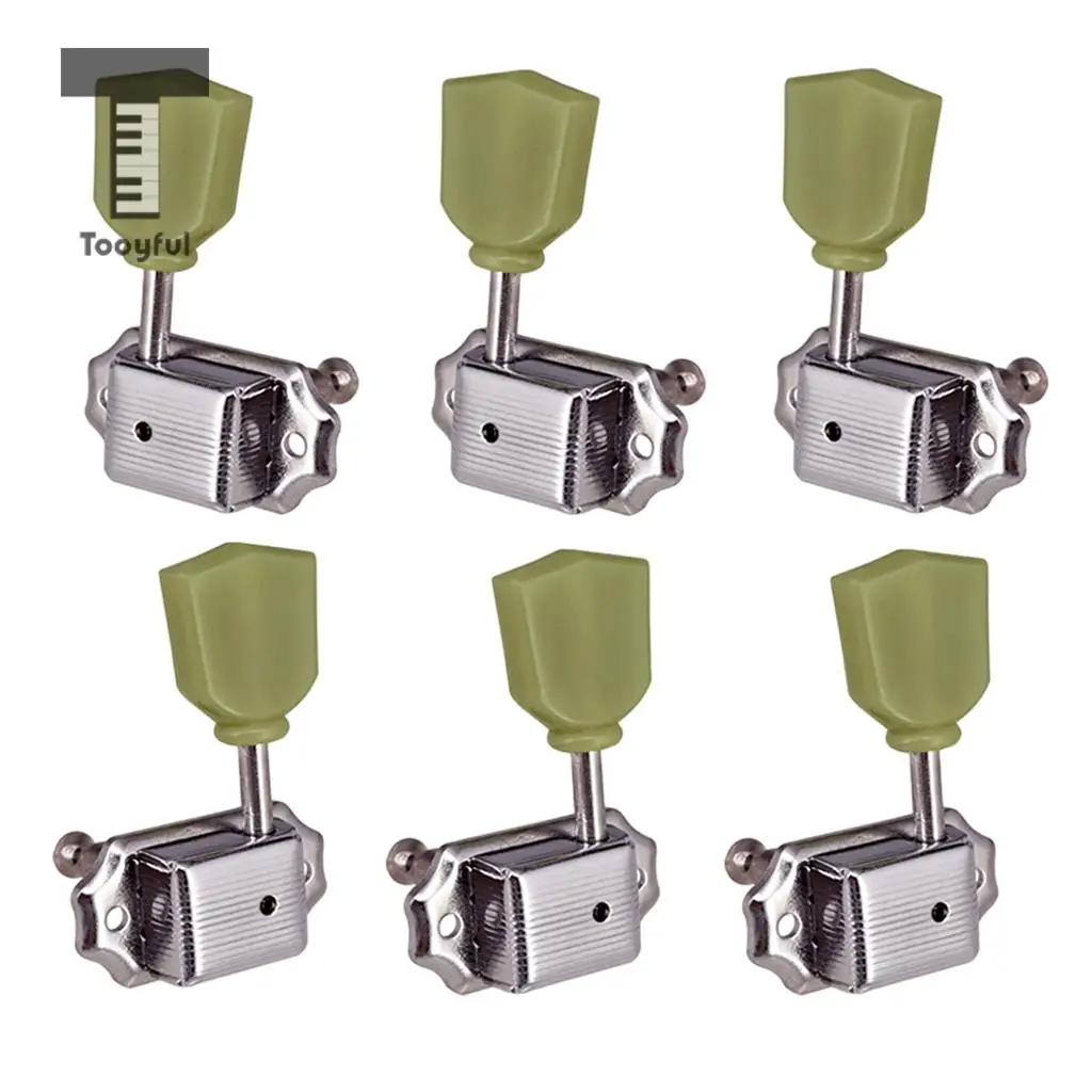Tooyful 3R3L Vintage Guitar Tuners String Tuning Peg Locking Key Button
