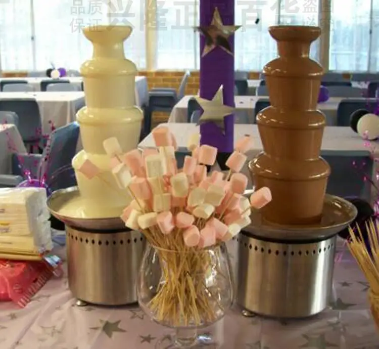 4 Tiers 58cm Height Commercial Chocolate Fountain Fondue Machine; Event Wedding Children Birthday Home Fountains Christmas Water