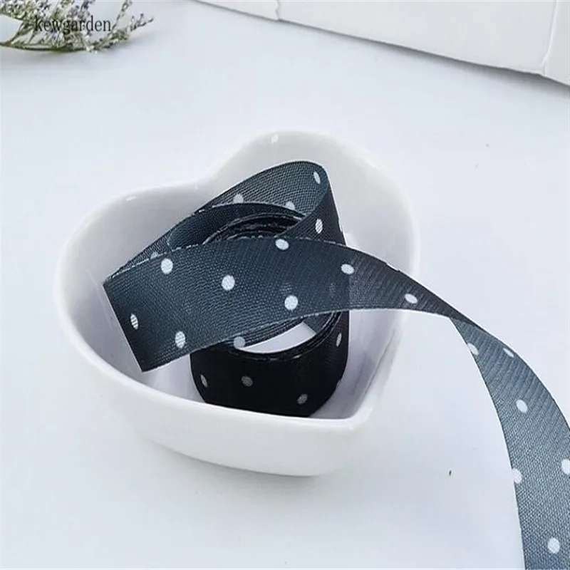 Kewgarden вручную изготовленная лента 5/8 &quot15 мм в горошек шифоновые ленты DIY серьги