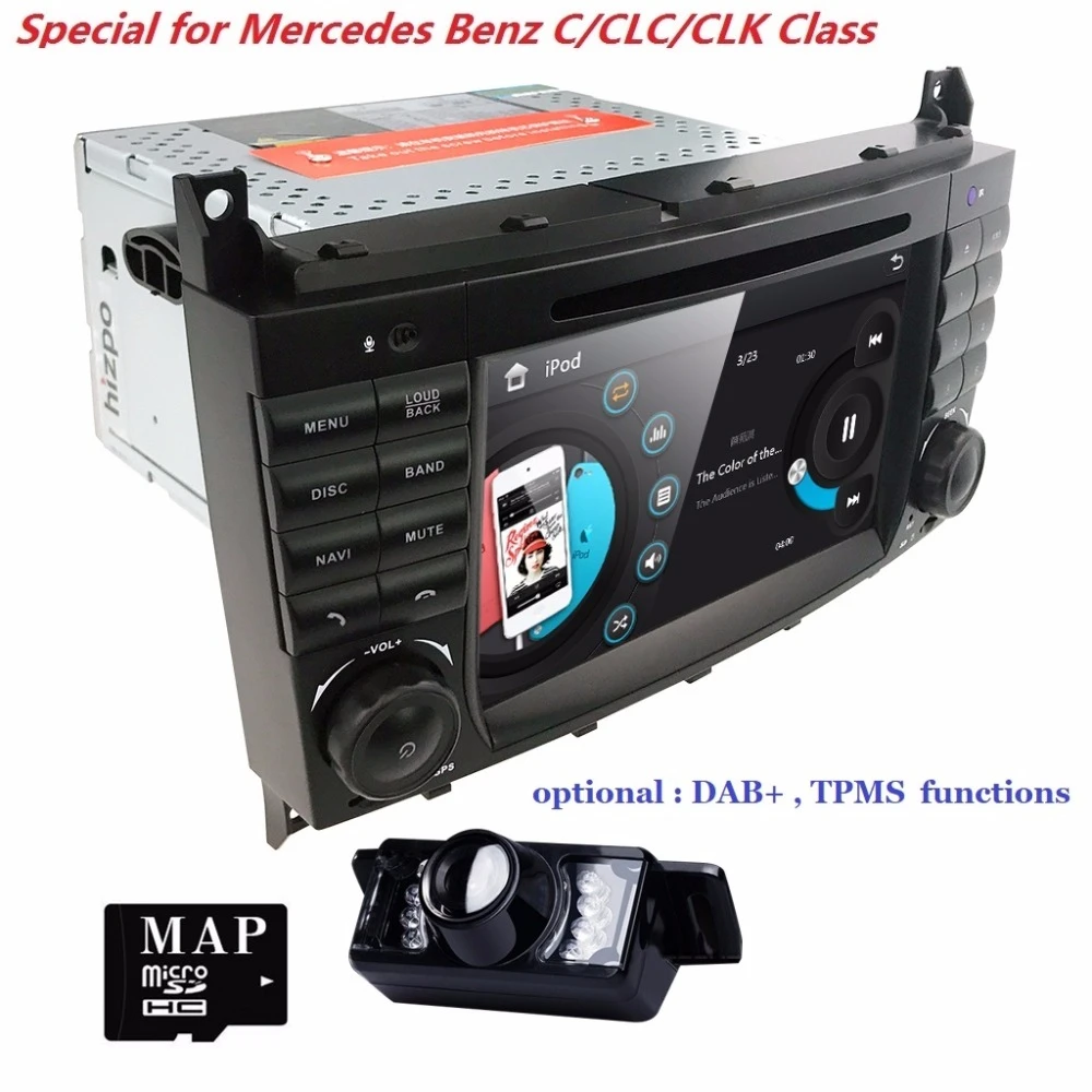 

HIZPO 2 DIN Car DVD GPS stereo car for Mercedes Benz W203 W209 Head Unit Satellite GPS radio stereo autoaudio multimedia rds dab