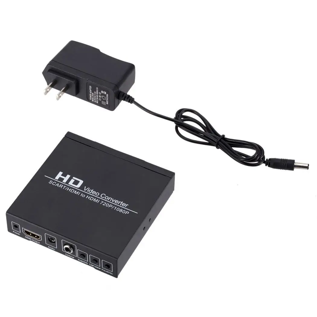 SCART + HDMI к видео с высокой чёткостью конвертер 720P @ В переменного тока 50/60 Гц 1080P 50/60Hz