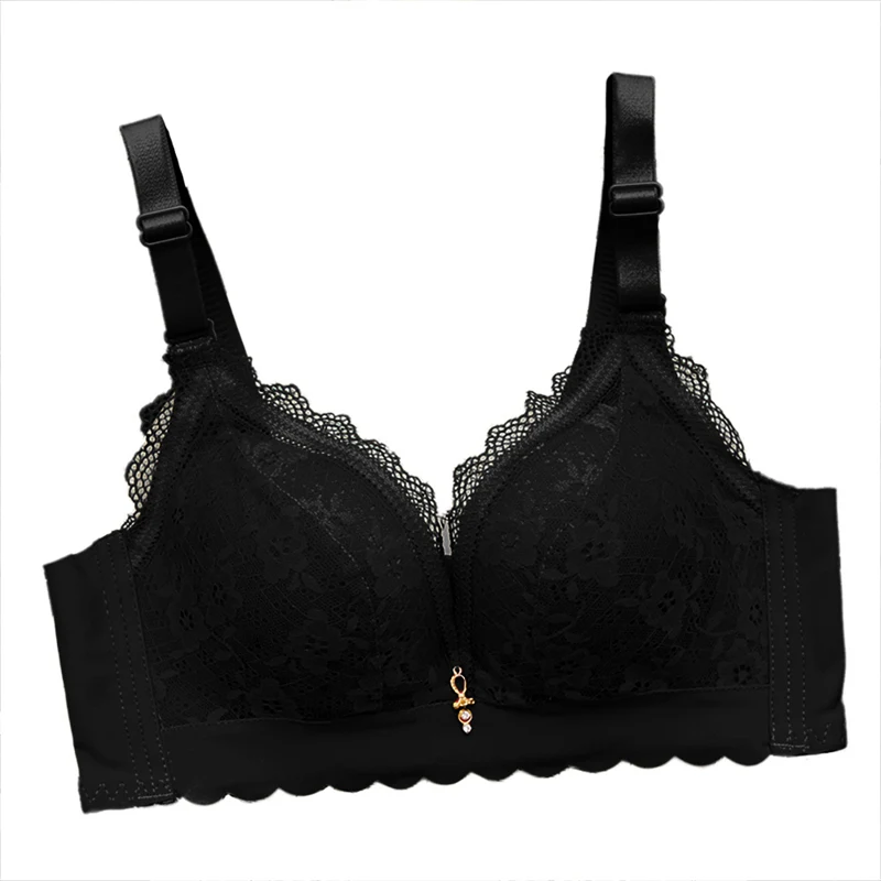 Seamless Bra Women Sexy Lingerie Lace Bralette Super Gathering Push Up Bra Femme Wireless Padded Bra Plus Size