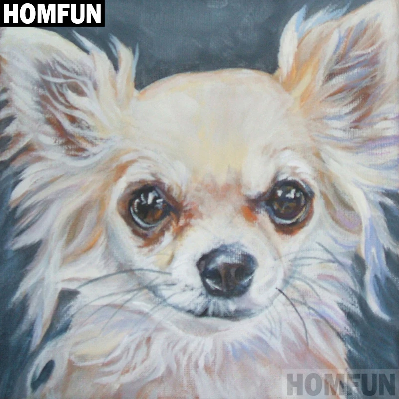 Алмазная живопись HOMFUN A02609 Чихуахуа картина с полными квадратными/круглыми