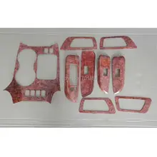 Wotefusi 9 шт. деревянный узор алюминий тире комплект отделка части для Toyota Highlander [QP1012]