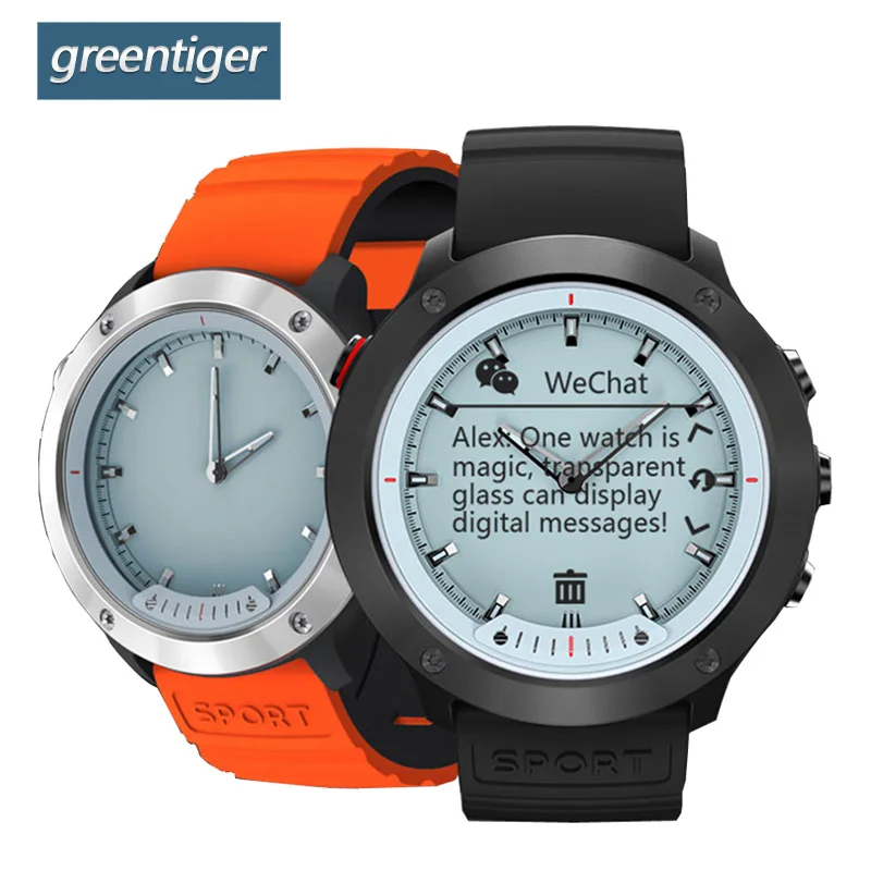 

Greentiger M5 Smart Watch Transparent Screen Smart Band IP68 Waterproof Heart Rate Monitor Hybrid Smart Wristband