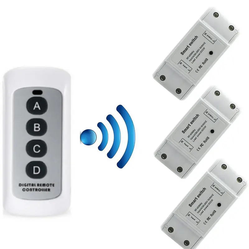 

RF433 remote control switch transmitter receiver smart switch for home modification diy receiver module switch