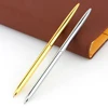 Mont Boligrafos Slim Light Gold And Silver Color Rotating Ballpoint Pen Slender Commercial Metal Oily Gift ► Photo 2/6