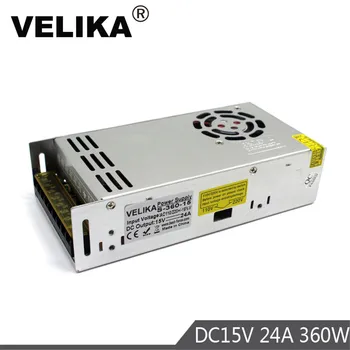 

Variable DC15V 24A 360W Switching Switch Power Supply Driver Transformer 110V 220V AC TO DC 15V SMPS for LED Light CNC Stepper
