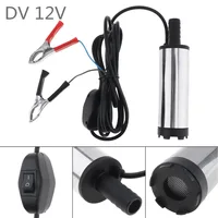 DC 12 В в мм 38 мм алюминиевый сплав портативный авто Электрический погружной насос топливный водяной масляный баррель насос инструмент с 2 зажимами аллигатора - изображение