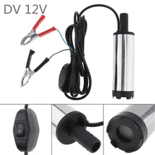 DC 12V 38MM Aluminium Alloy Portable Auto Car Electric Submersible Pump Fuel Water Oil Barrel Pump