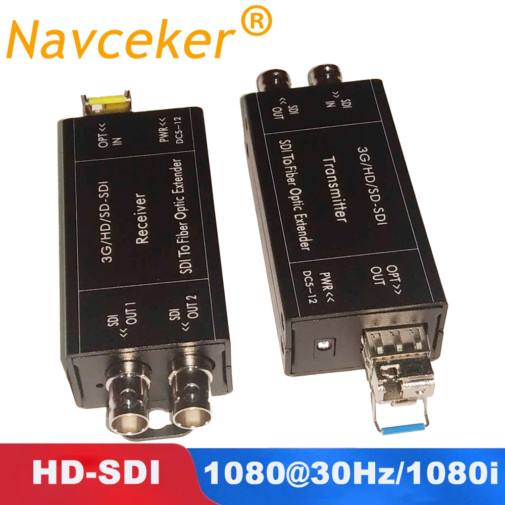 

2019 HD SDI Fiber Converter with Dual HD-SDI Output 1080i SDI Fiber Optic Media Converter Support Loop Out 1080@30Hz SDI-Fiber