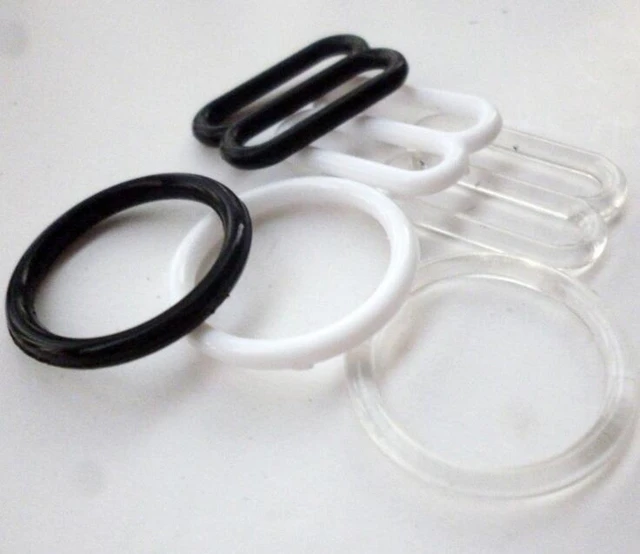 100 Silver metal bra strap adjuster slider/hooks/o ring lingerie sewing  craft - AliExpress