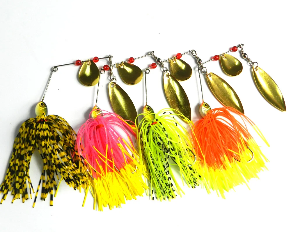 

Hard Fishing Spinner Lure Spinnerbait Bass Bait Metal Sequins 14.8g/0.52oz Fishing Tackles 4Pcs/lot