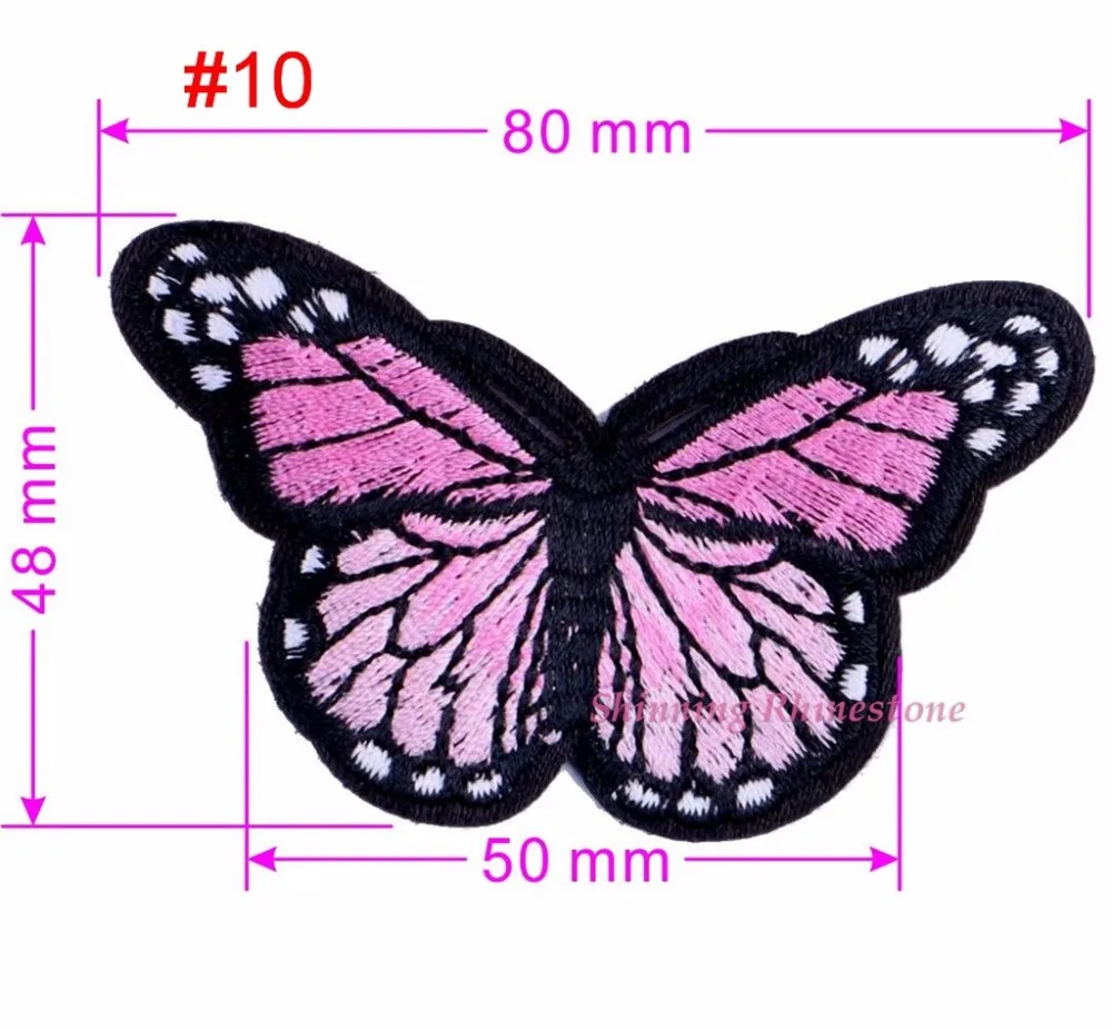 Швейная вышитая бабочка нашивка Железная на бабочках нашивки исправление мотив аппликация Одежда наклейки в виде насекомых для одежды DIY Новинка - Цвет: Style 10