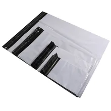 Sacos para embalagem de plástico, sacos de envelope para armazenamento de 10 peças cinza e branco