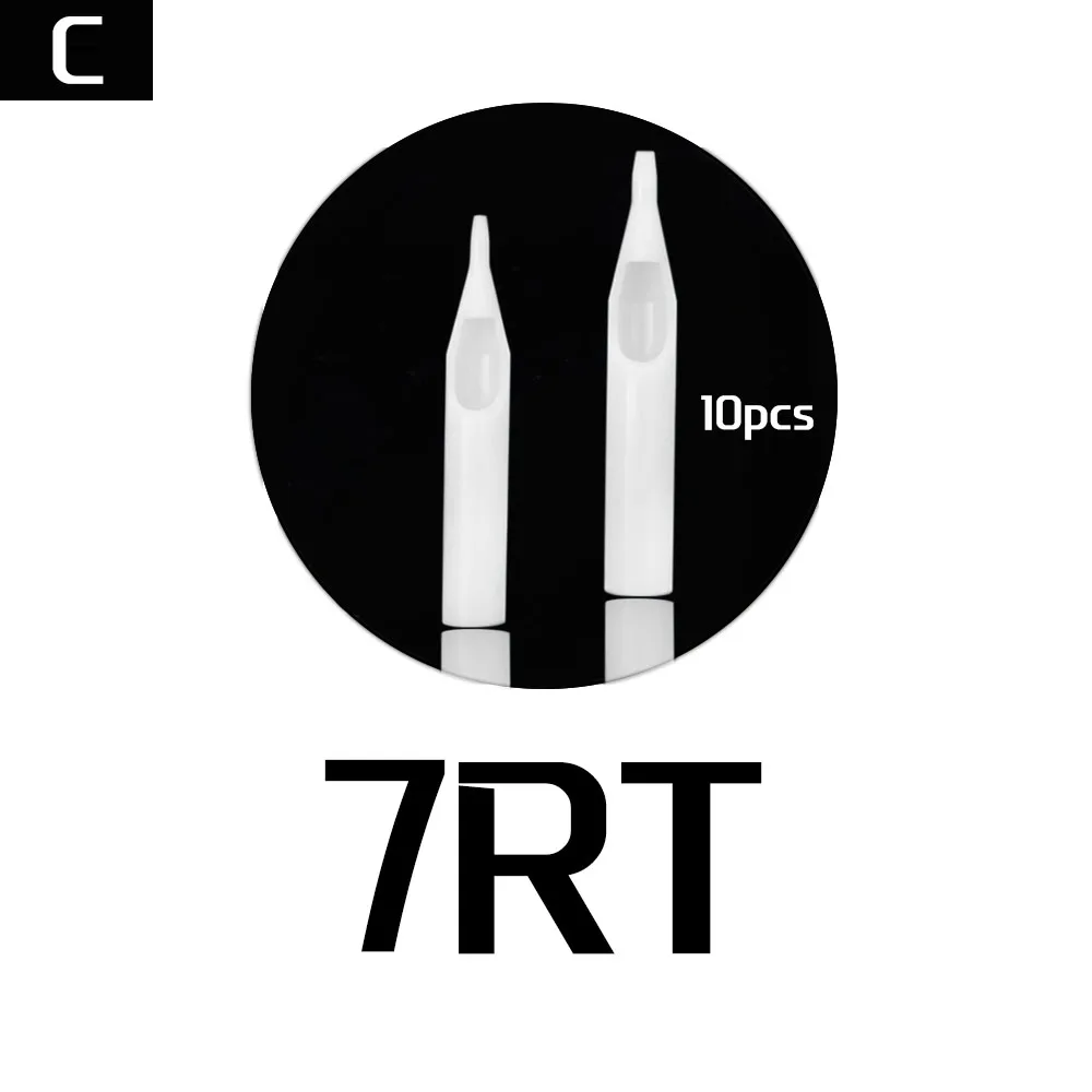 10 шт RT стерильные белые одноразовые наконечники татуировки Короткие Пластиковые иглы для тату боди-арт поставка - Номер модели: 7RL