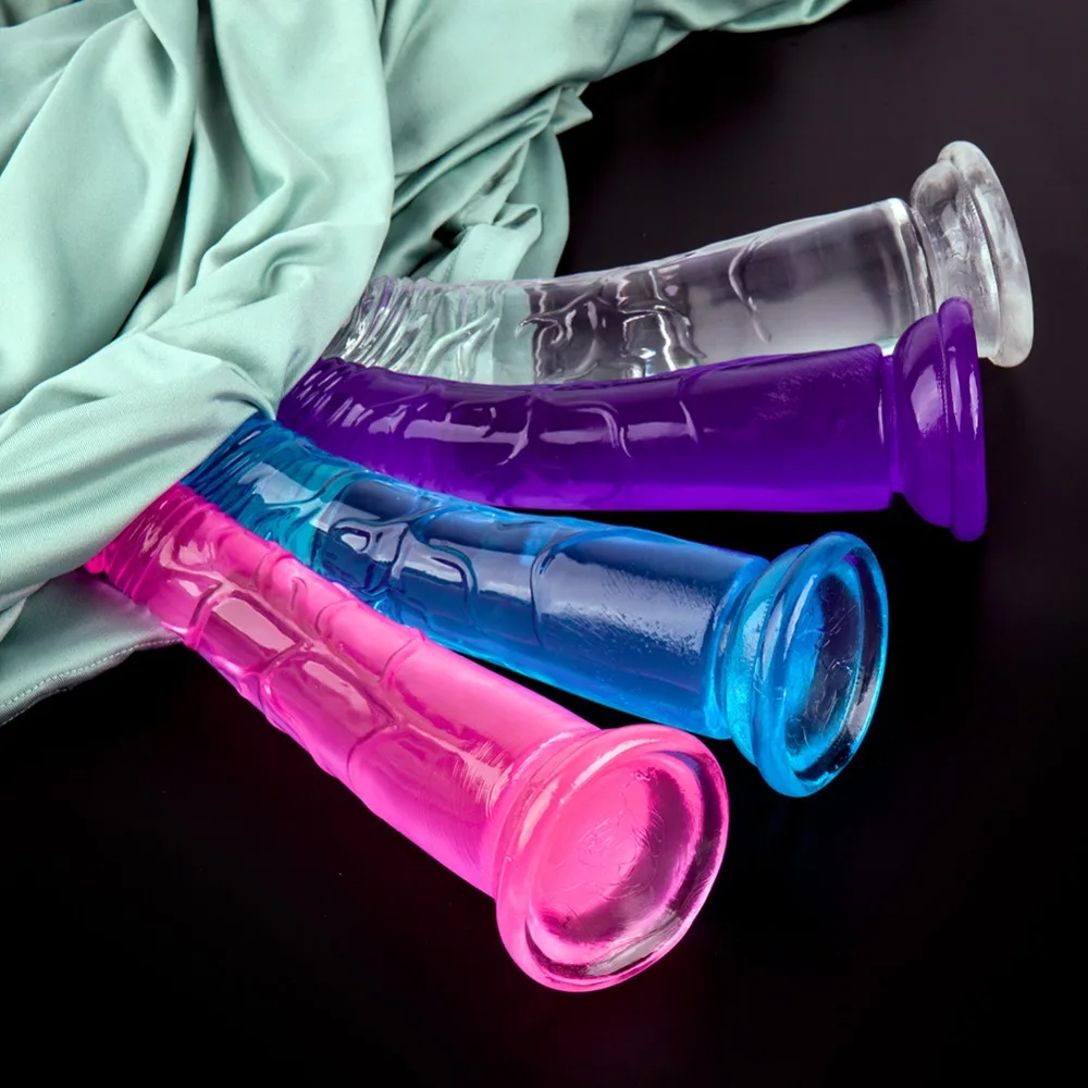 Soft Crystal Jelly Dildo Realistic Suction Cup Strap On Penis Anal Dildo Pegging Strapon Harness Sex Toys for Woman Sex Products