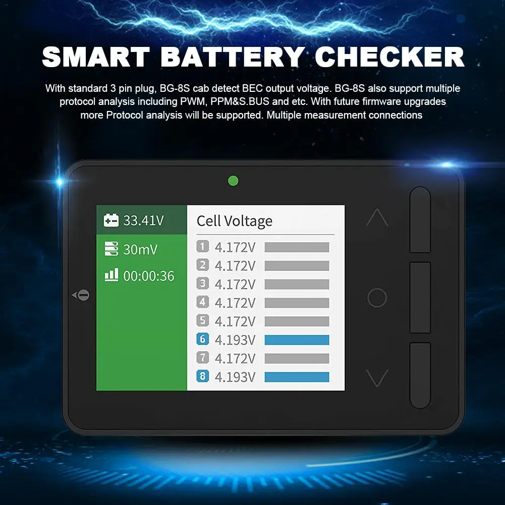 

SDT BG-8S Smart Battery For Checker Balancer Receiver Signal Tester Quick Charge Function For RC Models Lipo Charging