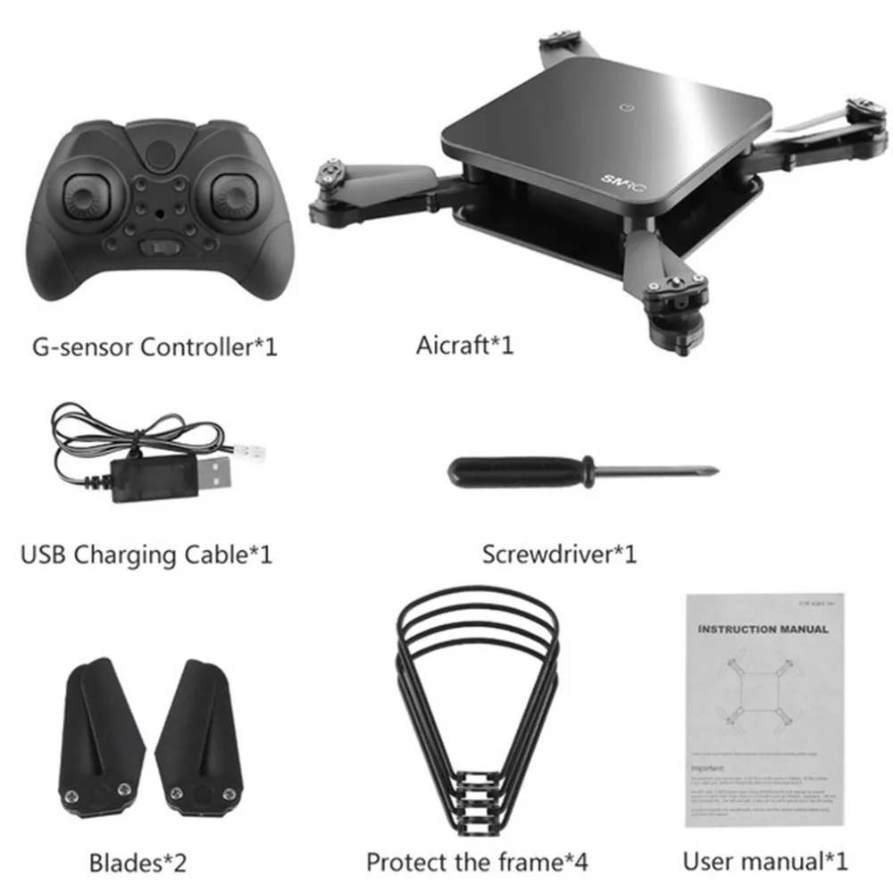 SMRC S1 складной Квадрокоптер карманный мини Радиоуправляемый Дрон удерживающий высоту Безголовый режим датчик силы тяжести телефон приложение управление самолетом