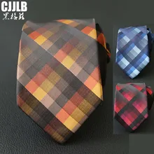 Мужские модные галстуки в клетку мужские галстуки 7 см обтягивающие Галстуки Роскошные Corbatas Gravata жаккардовые деловые мужские свадебные платья тонкий галстук