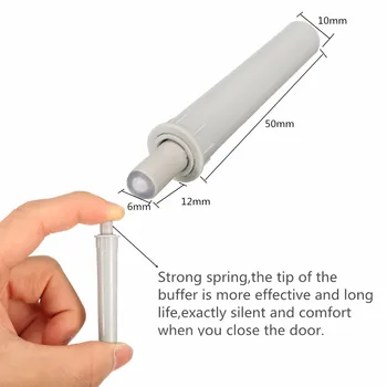 Practical 5PCS Gray Cabinet Kitchen White Damper Buffers For Door Stop Cupboard Quiet Drawer Soft Close Furniture Hardware