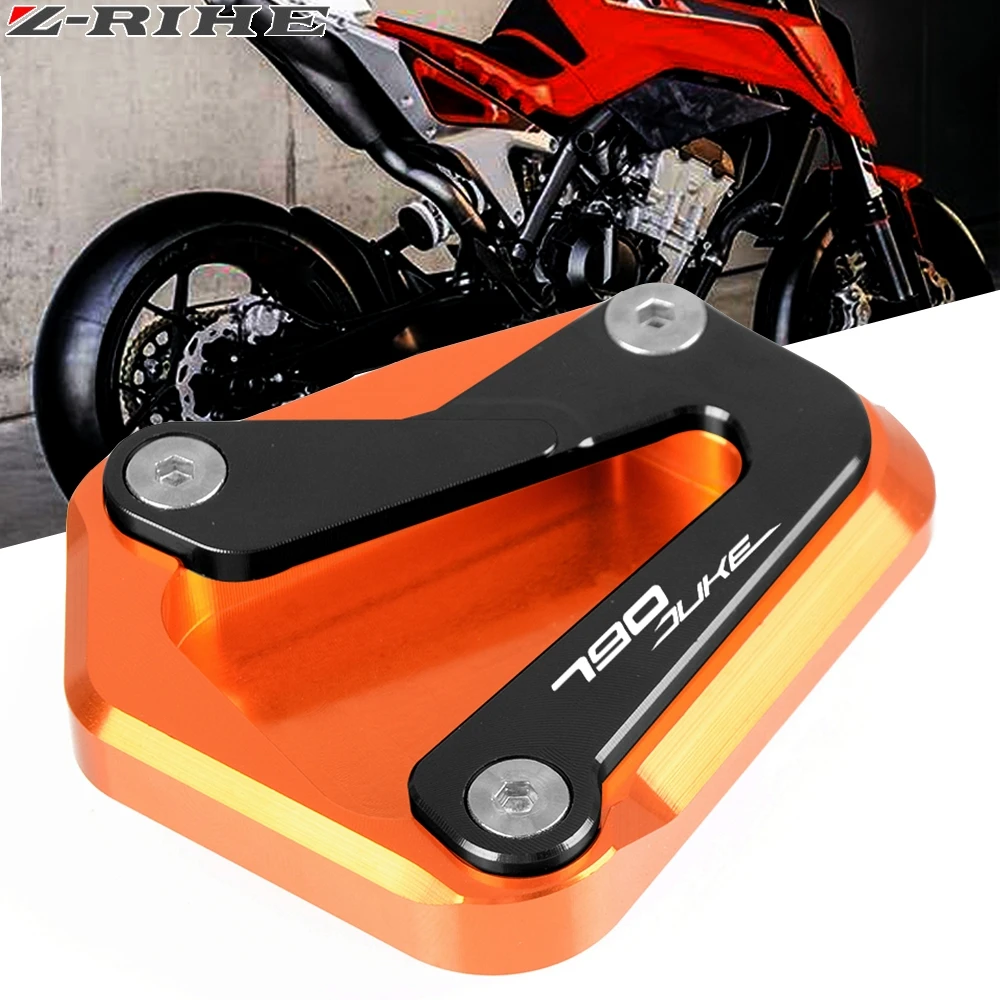 

For KTM Duke790 2017-2020 Kickstand Side Stand Pad Motorcycle Foot Sidestand Enlarge Extension Plate Support Pad DUKE 790 LOGO