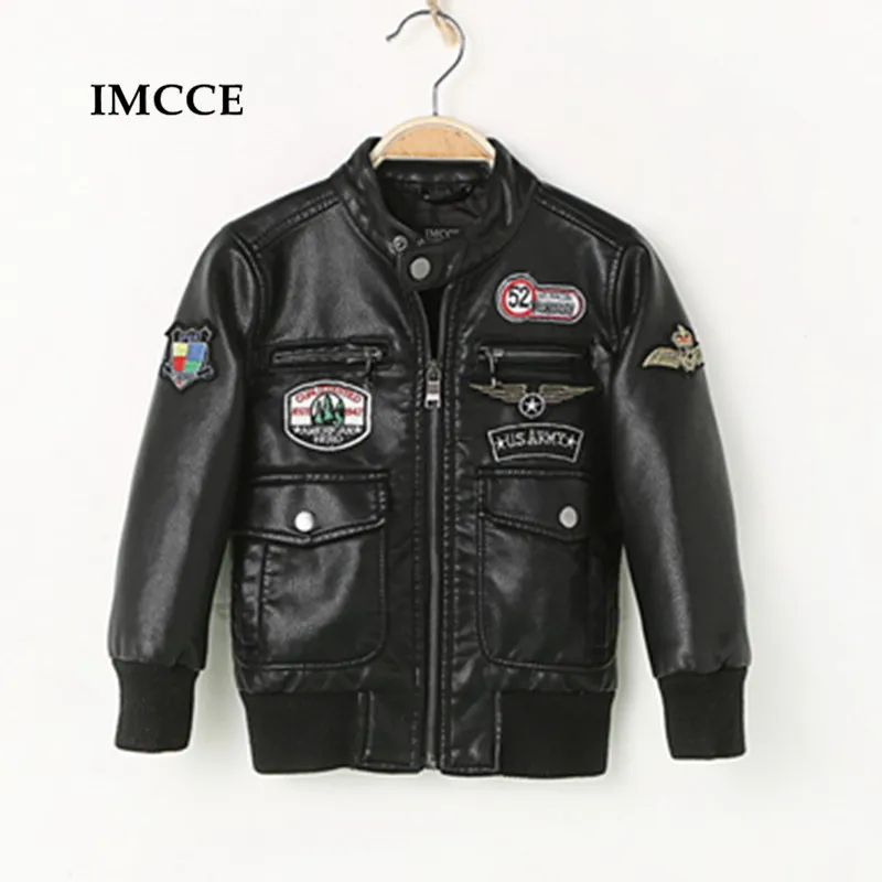 

Autumn Spring Leather Jacket for Boys, Kids Leather Jacket,Advanced PU Imitation Leather Coat,Trim Fit Style clothing (3-12Yrs)