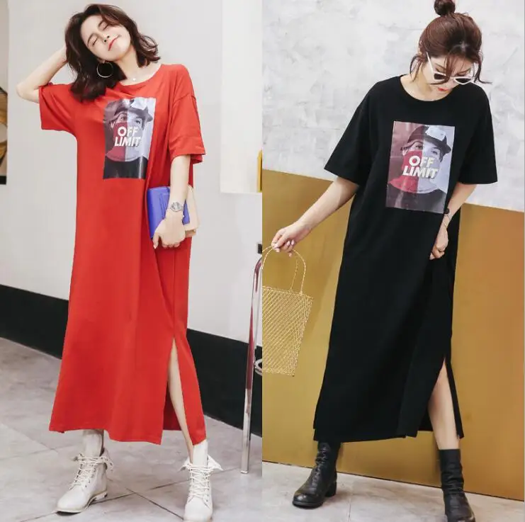 

2019 New Arrive Summer Maternity Dress Woman Casual Straight Style Large Size Dresses Pregnant Woman Clothing MD-01416