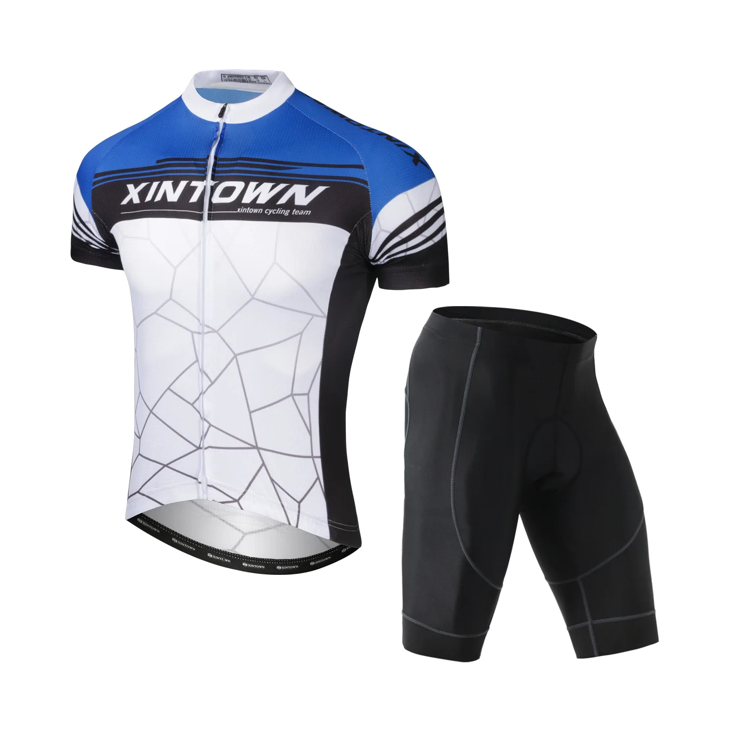 

XINTOWN Breathable Cycling Jersey Set Summer Short Sleeve Jersey Men's Print New Male Bike Riding Suit Bicycle Suits Quick Dry