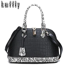 Новая женская роскошная сумка высокого качества с крокодиловым узором, кожаная женская сумка-мессенджер, дизайнерская Брендовая женская сумка на плечо, большая сумка-тоут